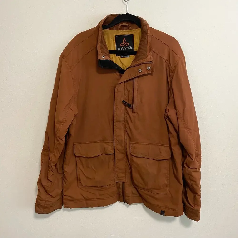 Prana Men's Breathe Jacket‎ Cargo Burnt Orange Size XL